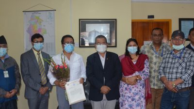 नेपाल क्यान्सर अस्पतालका कार्यकारी अध्यक्ष डा. सुदिप श्रेष्ठ सम्मानित