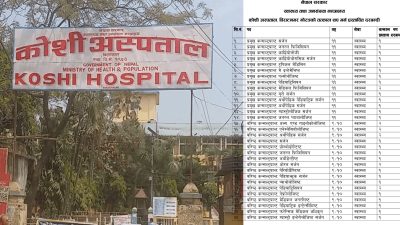 कोशी अस्पतालमा ६८ चिकित्सक र १०२ नर्ससहित २५५ कर्मचारी तत्काल…