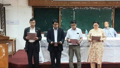 विपी स्वास्थ्य विज्ञान प्रतिष्ठानका नवनियुक्त पदाधिकारीहरुले गरे पदबहाली