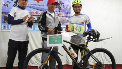 स्वास्थ्य र पर्यावरणमा नेपाली सेनाको अग्रसरता, साइकल यात्राको उपाधि विष्टलाई