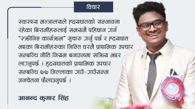 हृदयघातले निम्त्याएको स्वास्थ्य जोखिम र सरकारले गर्नुपर्ने काम
